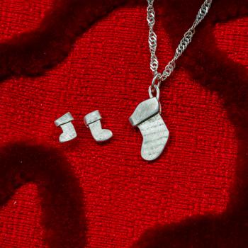 Ohrstecker "Weihnachtssocke"